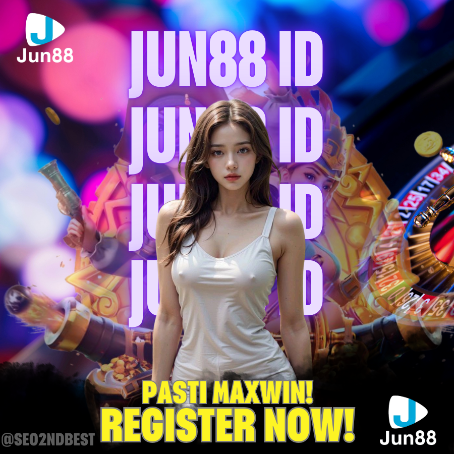 Banner JUN88 pasti maxwin dengan konsep slot online resmi